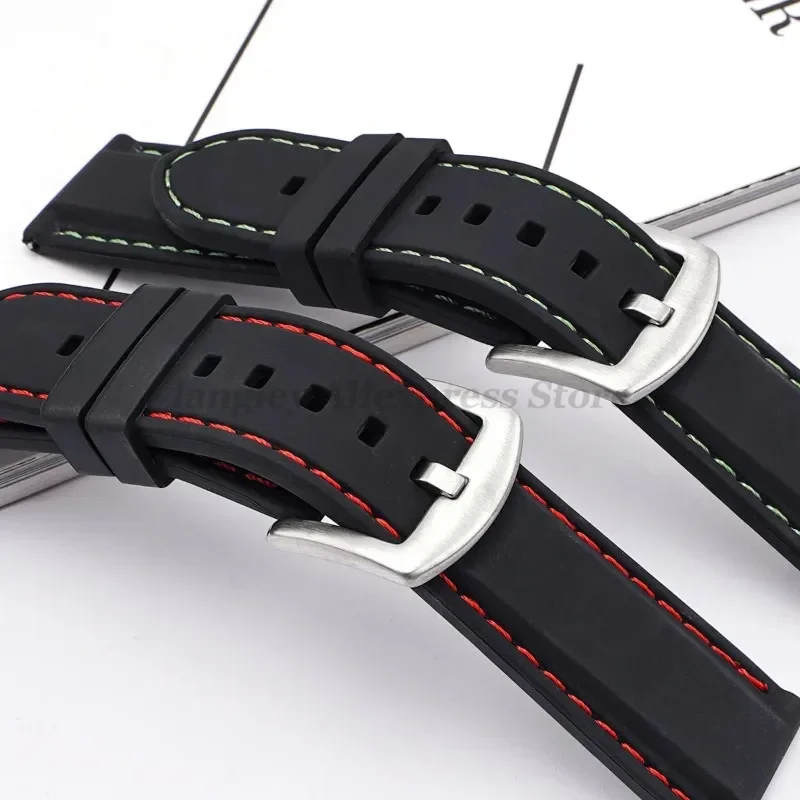 Universal Waterproof Silicone Watchband - Sporty Rubber Wrist Strap