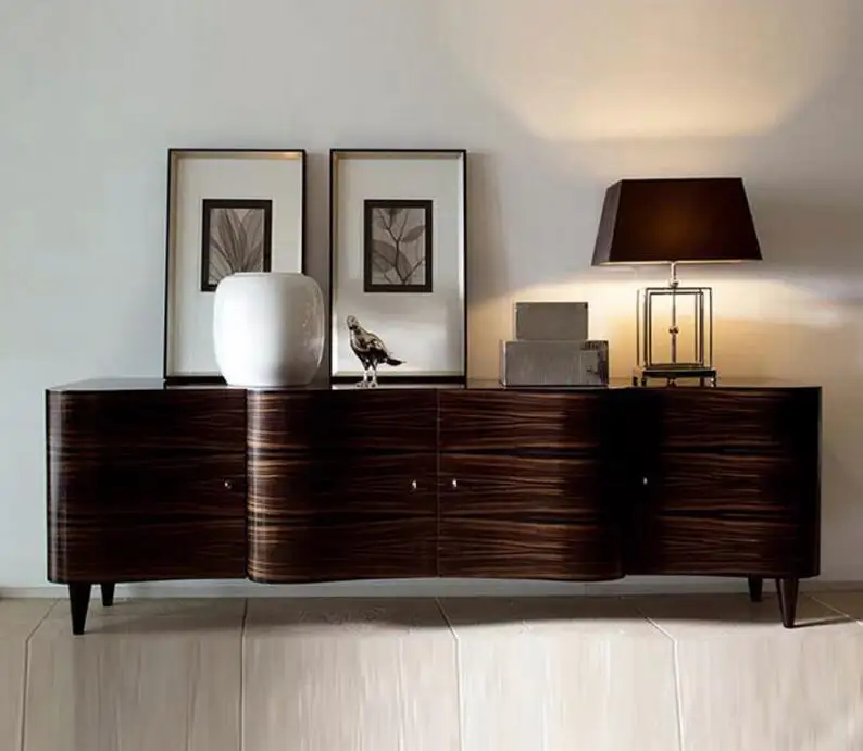 Light Luxury TV Cabinet Simple Sideboard Cabinet New Classical Chest of Drawers TV Cabinet Entrance Cabinet