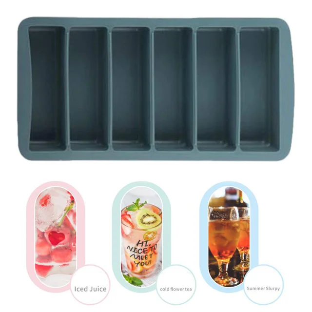 Long Ice Cube Tray Reusable Silicone Ice Cube Molds BPA Free Ice Maker Easy  Release Ice Cubes - AliExpress
