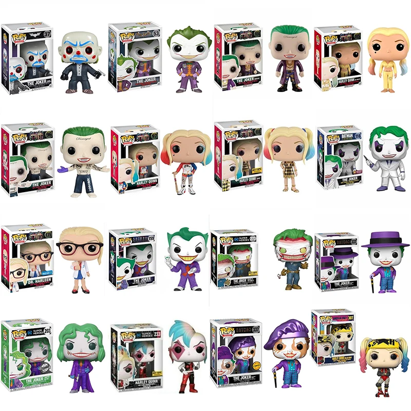 Funko Pop Suicide Squad Harley Quinn Batman The Joker 337 # Super Heroes Harley Quinn 233 # Action Figure Model Toys Regalo Per Bambini