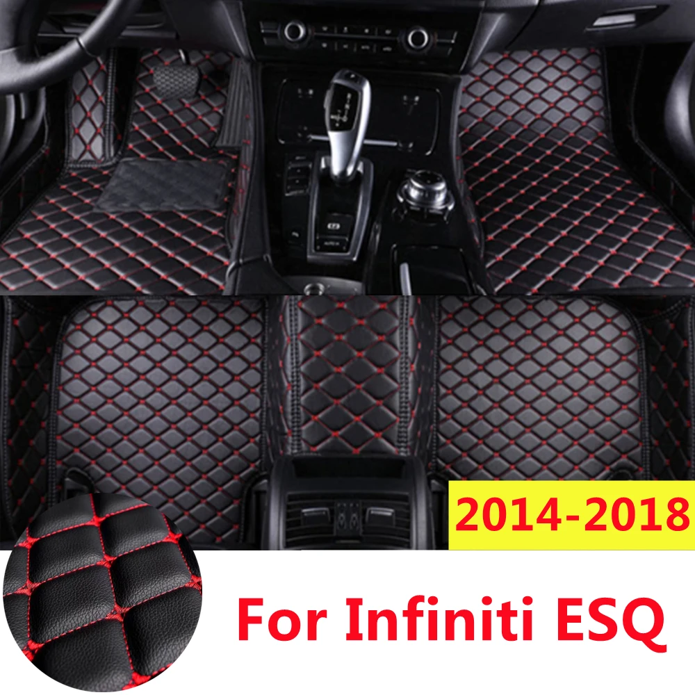 

SJ Full Set Custom Car Floor Mats Fit For Infiniti ESQ 2018 2017 2016-14 Waterproof Front & Rear Floor Liner Styling Auto Parts