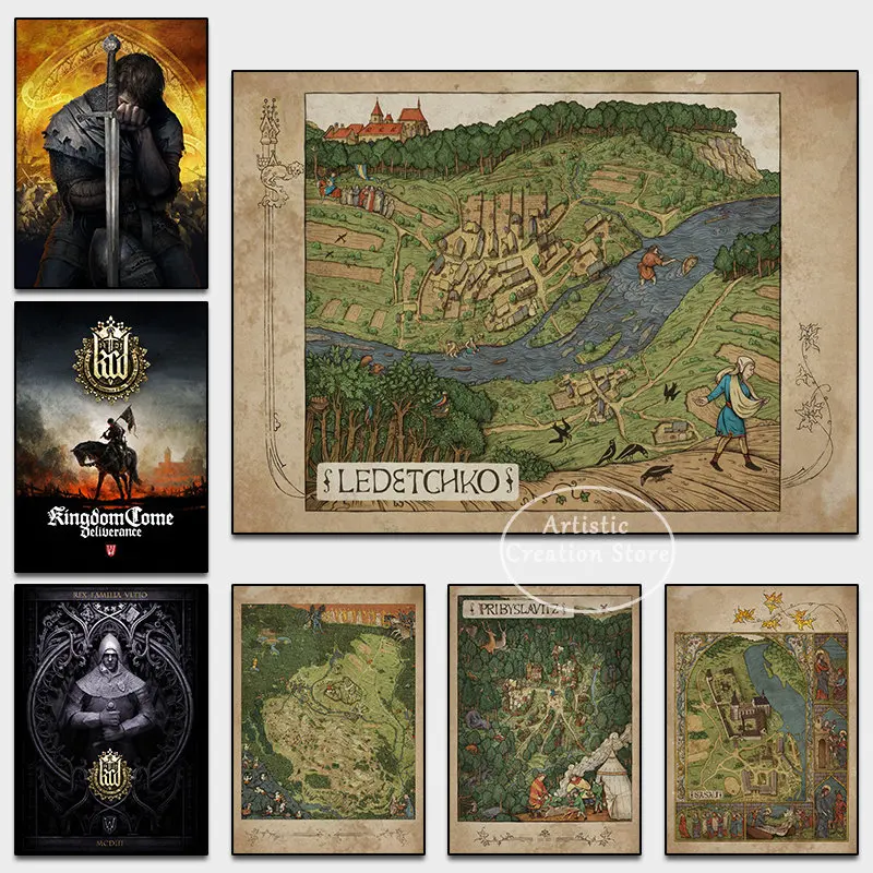 Mapa / Plakat na płótnie Kingdom Come Deliverance za $5.53 / ~23zł - LowcyChin.pl