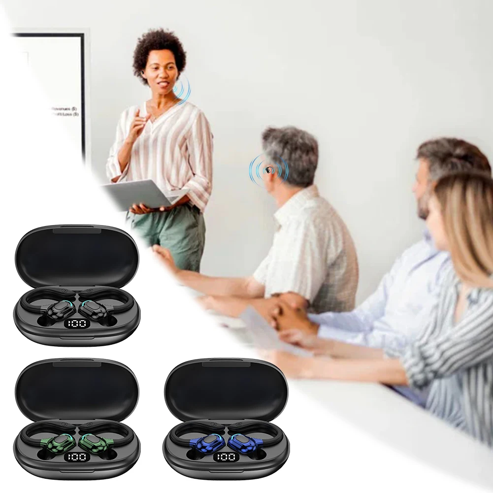 Bluetooth-Compatible 5.0 Wireless Open-Ear Headphones High Accuracy Smart Translator Earbuds IPX 5 Waterproof for Professionals