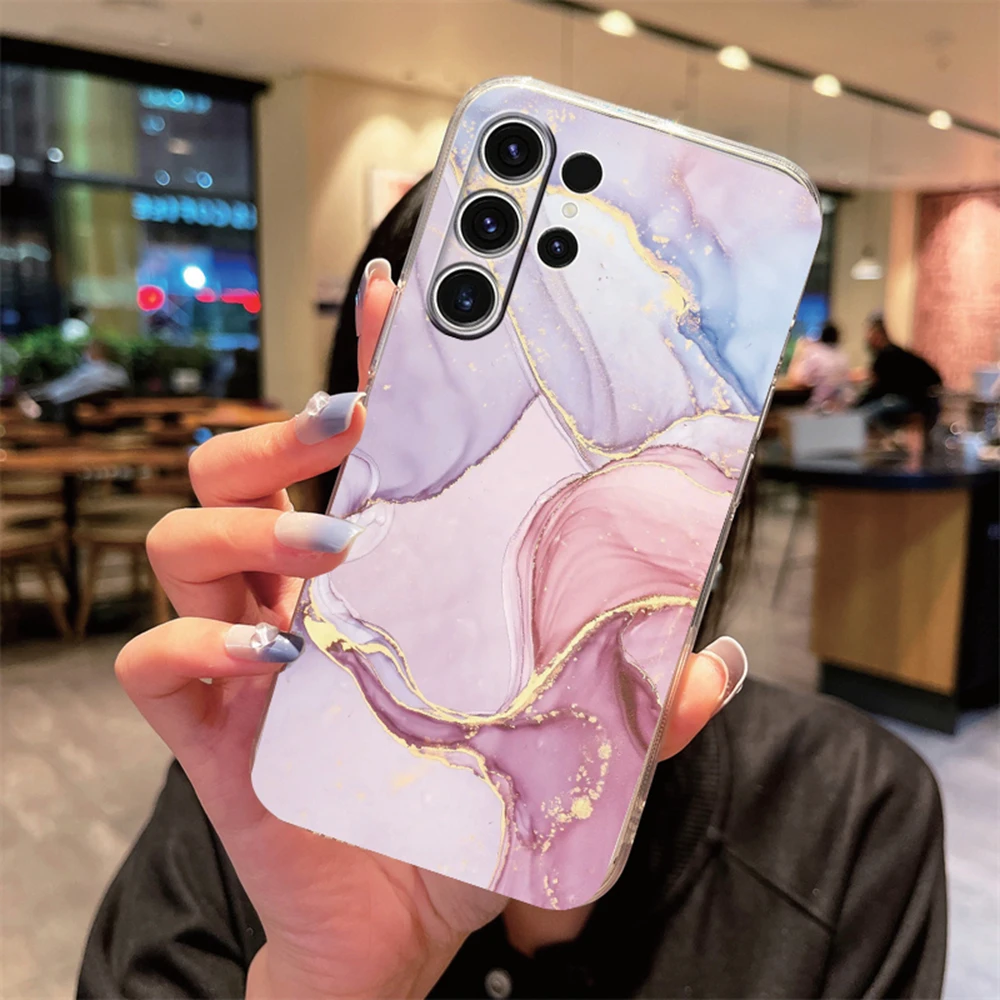 White Leopard Print Clear Phone Case - Artistic Marble Design