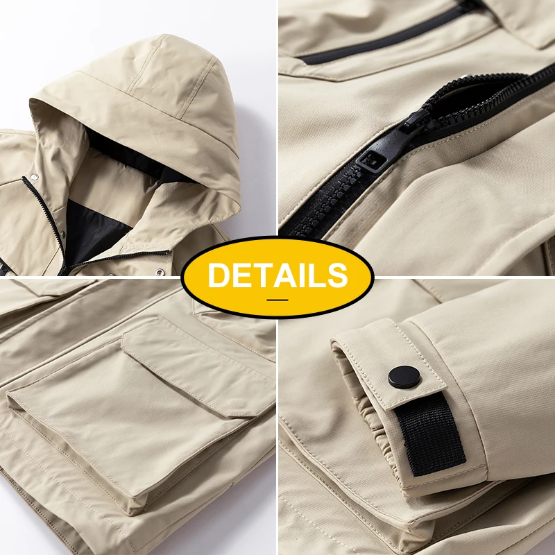 Unisex Hiking Jacket Waterproof Windbreaker for Outdoor Activities
