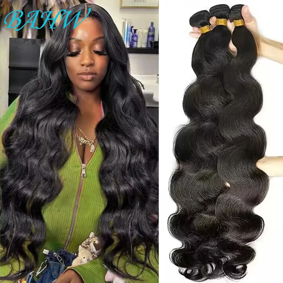 Brazilian Body Wave Bundles Human Hair Body Wave Natural Black 1/2/3/4 Pcs Bundles Remy Hair Weave Deals Raw
