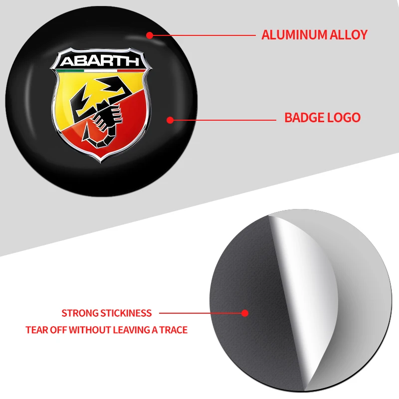 4 Pezzi 56mm Emblemi Auto Coprimozzo Cerchi Accessori Adesivi per Abarth Alfa Romeo Honda Jaguar Ford JEEP Acura Mitsubishi - Image 6