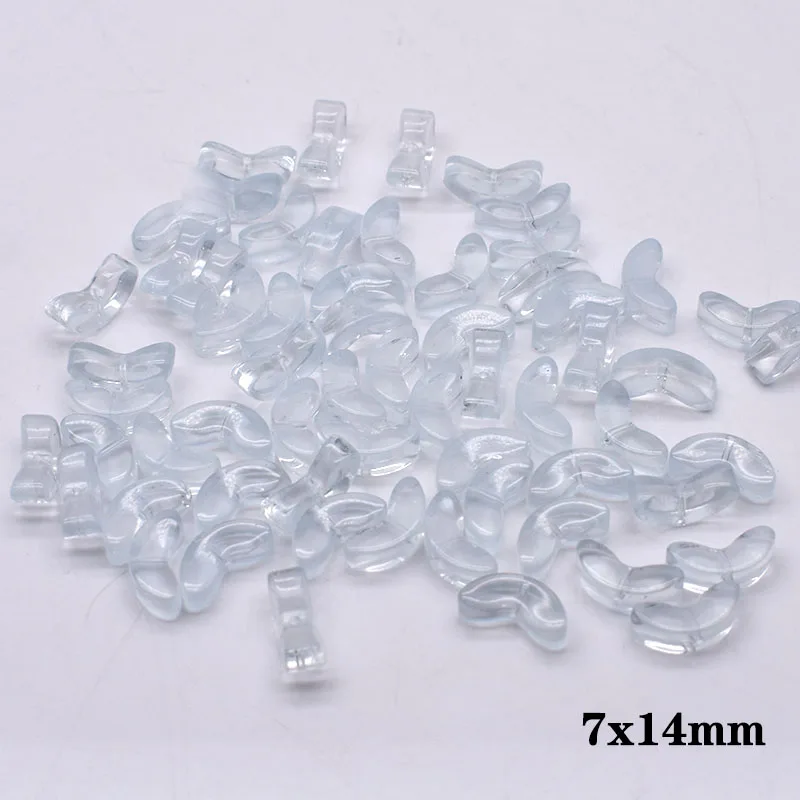 30pcs 9mm Multicolor Glass Tulip Flower Beads