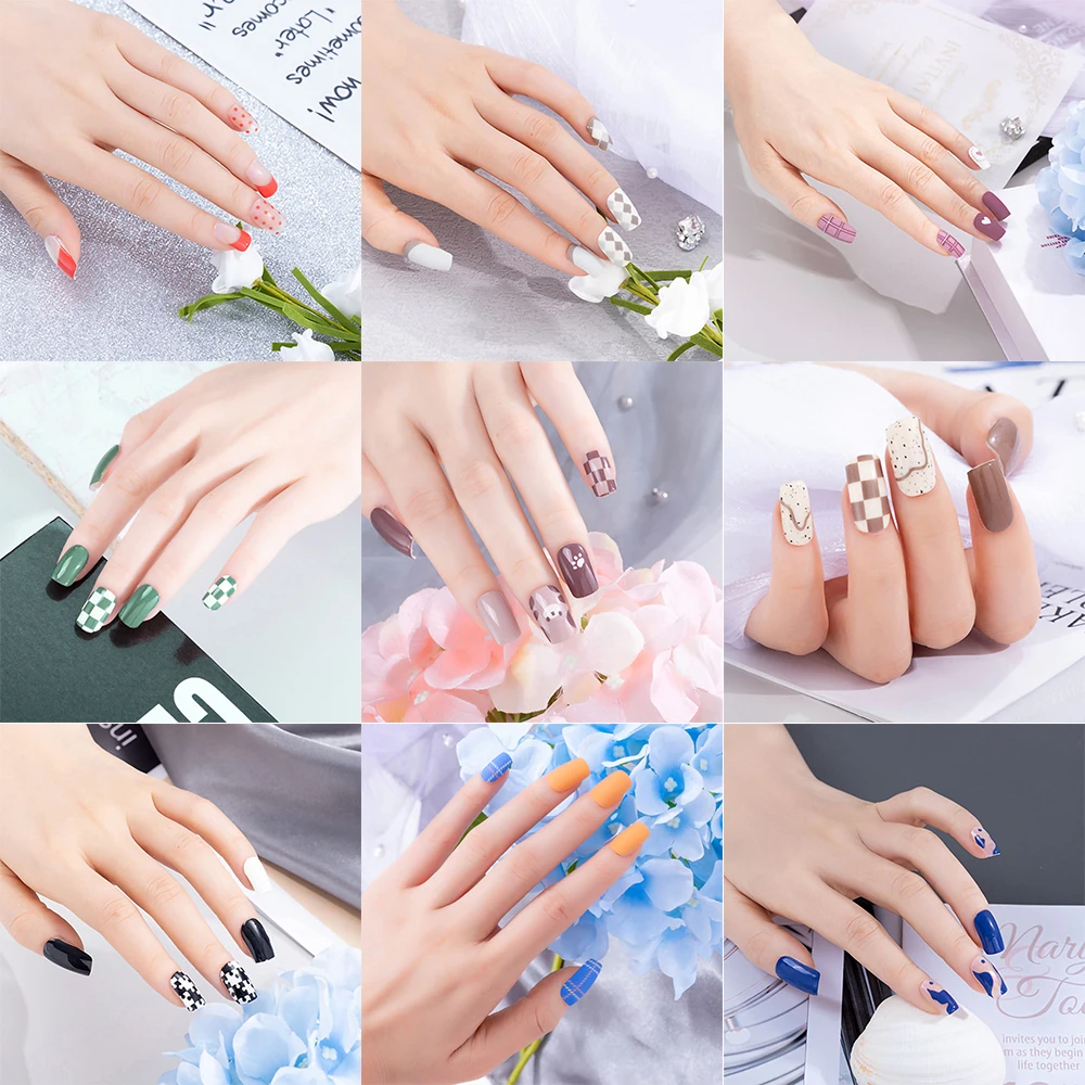 CHENYIYI 20PCS Semi Cured Gel Nail Strips Real Gel Nail Polish Strips Full Nail  Wraps Nail Stickers with Glossy Gel Finish Waterproof Nail Art Stickers for  DIY - UV Lamp Required (Titanium