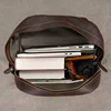 Fashion Leather Backpack Men Male Laptop Backpack For 15.6 Inch ComputerTravel Backpack Men's Leather Bagpack School Daypack Men 6