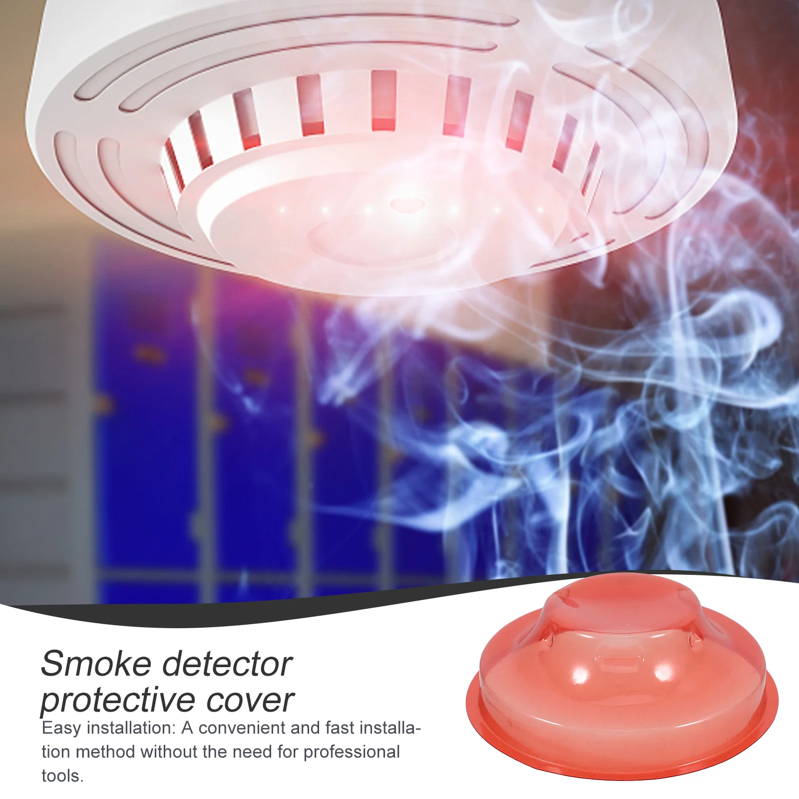 2 Pcs Dust Cover Alarm Covering Plate S-moke Covers for Cooking Smokes Cap Heads Protective Guards Household