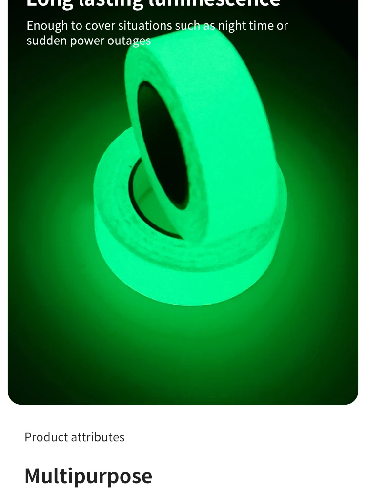 Description Picture 4 of itemLuminous Tape Green Safety Warning Floor Lights Stage Stairs Anti-slip Stickers Reflective Fluorescent Tape