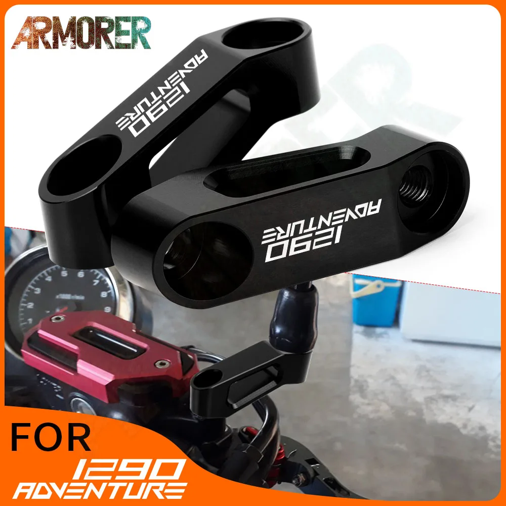 

For KTM 1290 Super Adventure R S T 1290 Super ADV 1290 ADV 1290ADV CNC Motorcycle Handlebar Mount Mirror Riser Extender Adaptor