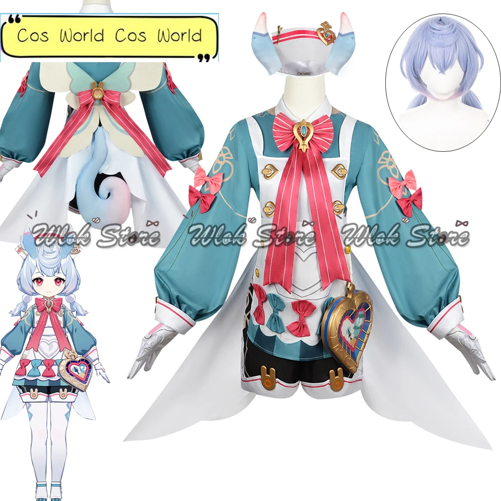 

Anime Game Sigewinne Genshin Impact Cosplay Costume Full Set With Gloves Socks Headwears Tail Accessories Girl Halloween Clothes