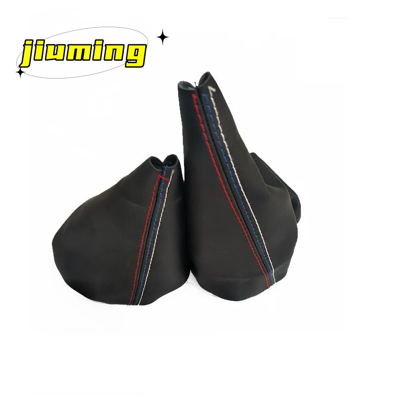 Per Bmw Serie 3 E36 E46 E30 E34 M3 Accessori 3 Color Line Black Leather Car Cambio Manuale Copertura Antipolvere Fondina Freno A Mano