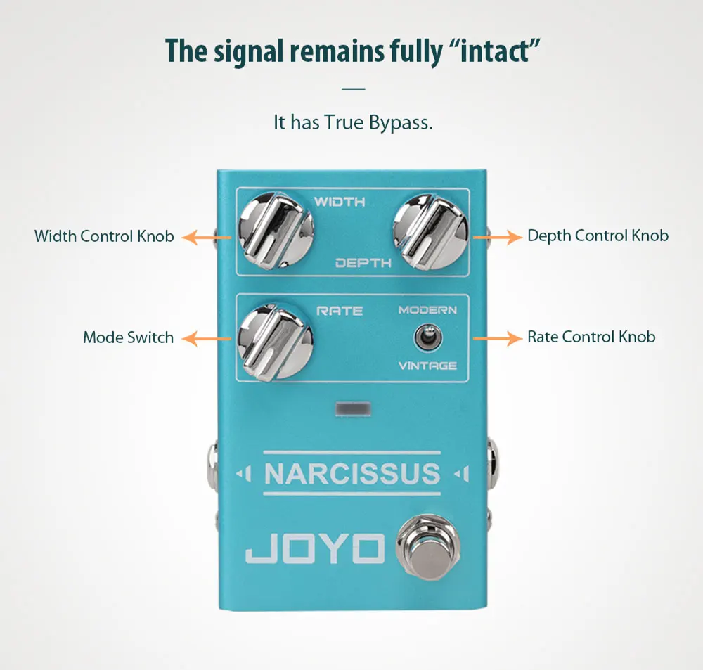 R-22 NARCISSUS CHORUS Semi-analog Chorus Guitar Effect Pedal Vintage Distortion