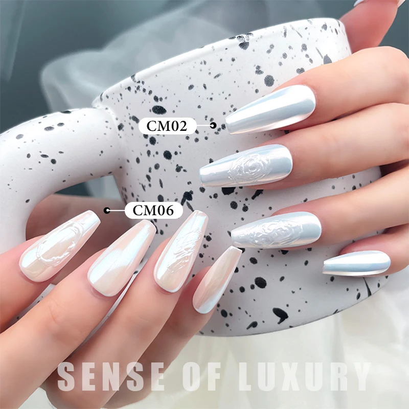 HNDO 9 Color Aurora Moonlight Nail Powder Chameleon Glitter Pigment Dust Mirror Effect for Profession Manicure Nail Art Design