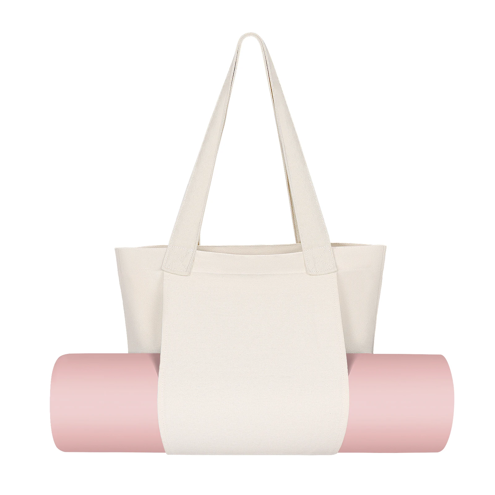 

Yoga Mat Bag Large Capacity Washable Foldable Lightweight Pilates Mat Case Bag Durable Canvas Carry Bag for Fitness Dance Gym