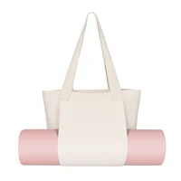 Yoga Mat Bag Large Capacity Washable Foldable Lightweight Pilates Mat Case Bag Durable Canvas Carry Bag for Fitness Dance Gym 1