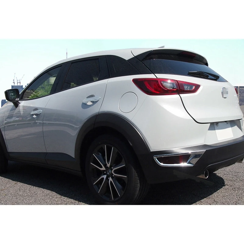 

Автомобильный хромированный задний отражатель ABS, противотуманная лампа, обшивка для Mazda CX3 светильник 2016-2019