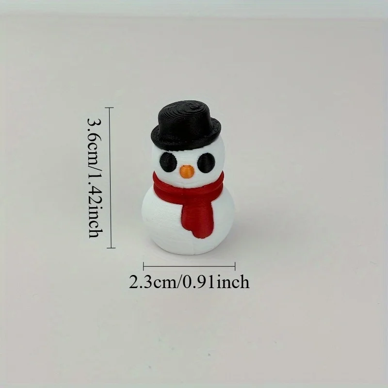 3D Printed Mini Snowman Ornament 6