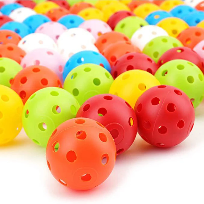 50pcs Golf Practice Ball 42mm 26 Hole Indoor Plastic Golf Ball PE Material Children's Hole Toy JQ58962 golf balls