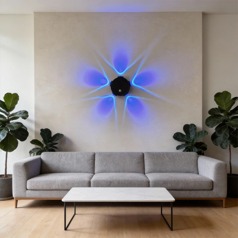 LED PIR Night Light with Motion Sensor RGB Rechargeable Magnetic Wall Lamp Mood Ambient Light for Cabinet Hallway Stair