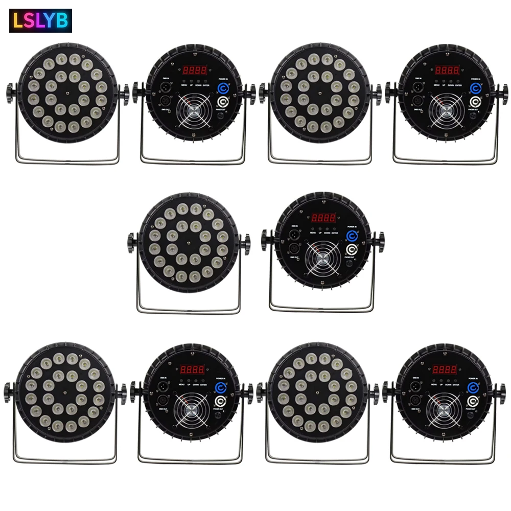 4/8/10 unids/lote luz Par Led de aleación de aluminio 24x18w RGBWA UV para puesta en escena, DJ, discoteca, Bares, iluminación de reuniones familiares