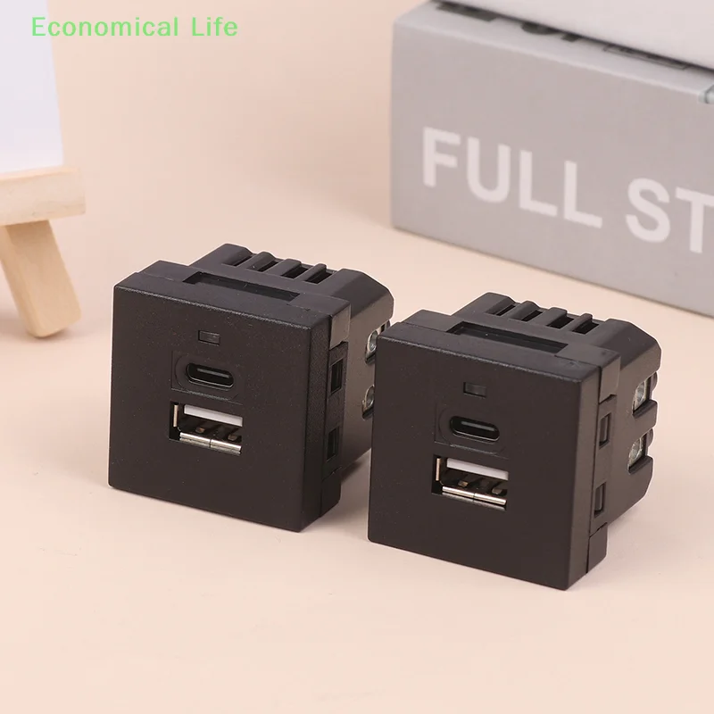 USB C타입 전원 패널 소켓 커넥터 내장 USB 데스크탑 소켓, AC 전원 소켓 충전 모듈 콘센트, 5V 2.1A