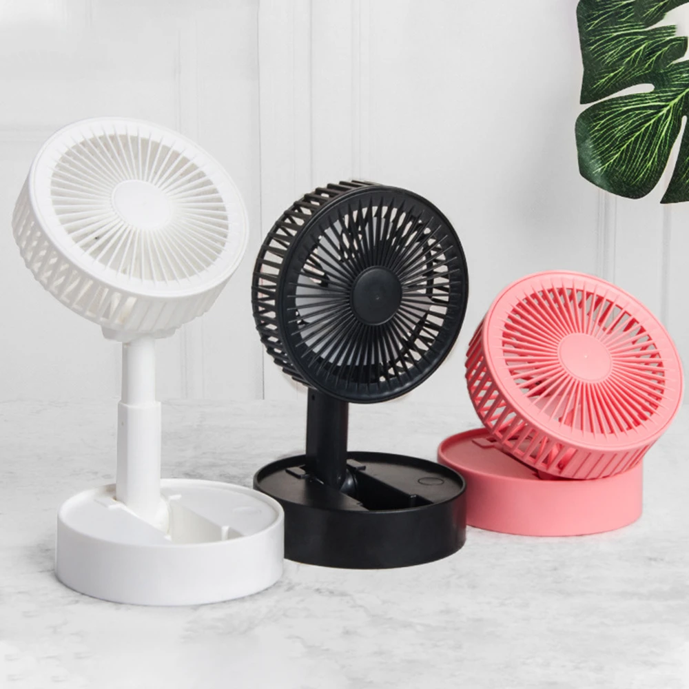 Portable USB Rechargeable Fan Office Household Foldable Telescopic Cooling  Fan Low Noise 3-speed Adjustable Mini Electric Fans - AliExpress