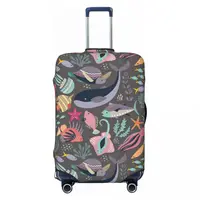 Marine Life Suitcase Cover Fish Turtle Star Pattern Vacation Cruise Trip Practical Luggage Accesories Protector 2