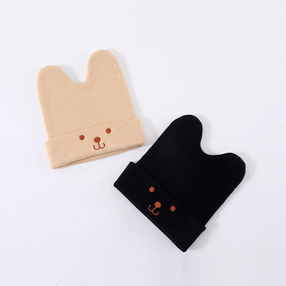 Fashion Cute Beanie Cap Autumn Winter Thicken Pullover Hat Cold Proof Toddler Knitted Hat