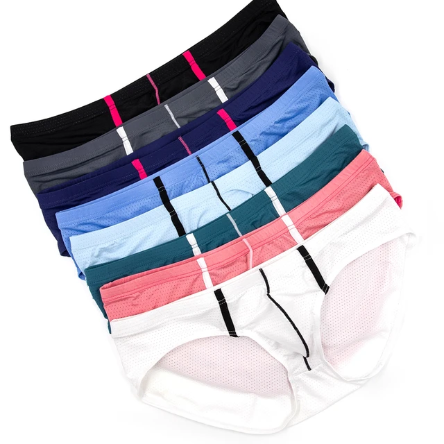 Pink Gay Men Underwear Briefs Soft U Convex Cotton Male Underpants Penis  Pouch Comfortable Men's Panties Cuecas Hombre - AliExpress