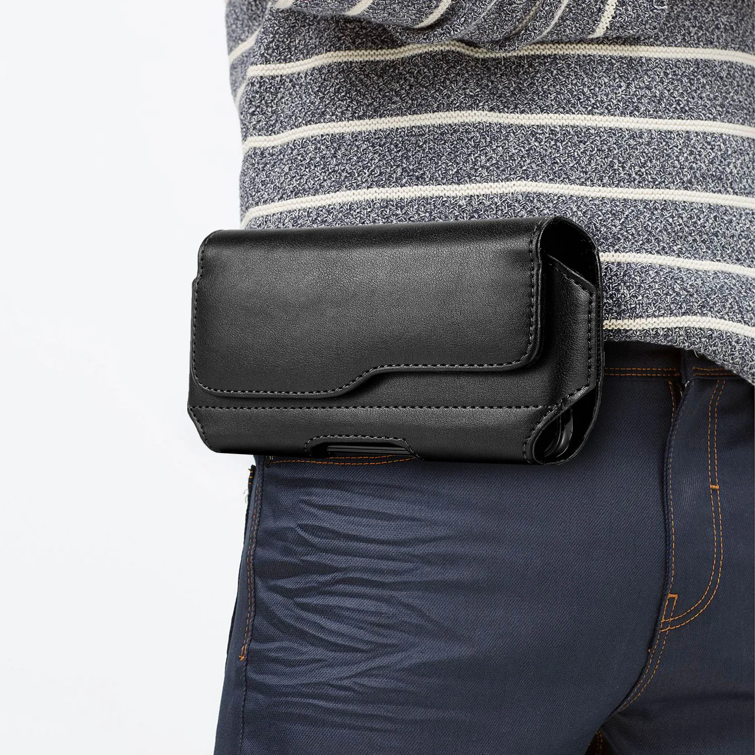 Fashion Leather Belt Clip Waist Bag Phone Bag Phone Holder for 3.5-6.3 Inches Mobile Phones iphone Samsung