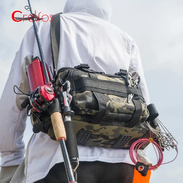 Waterproof Fishing Bag Cross Body Sling Fishing tackle Backpack