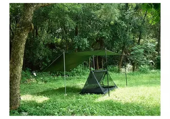 Ultra Light Tarp, 40D Silicone Coated Black Rubber Canopy Nylon, Footfrint, Shelter, 4*3m, Tarp Square, Butterfly Shaped Tarp 6