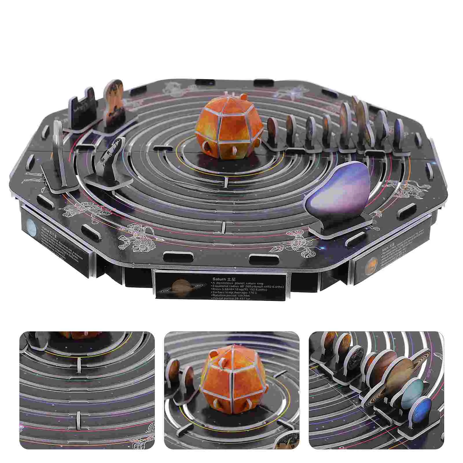 Intelligent Aerospace 3D Puzzle Child Toy Solar System for Kids Paper Interesting