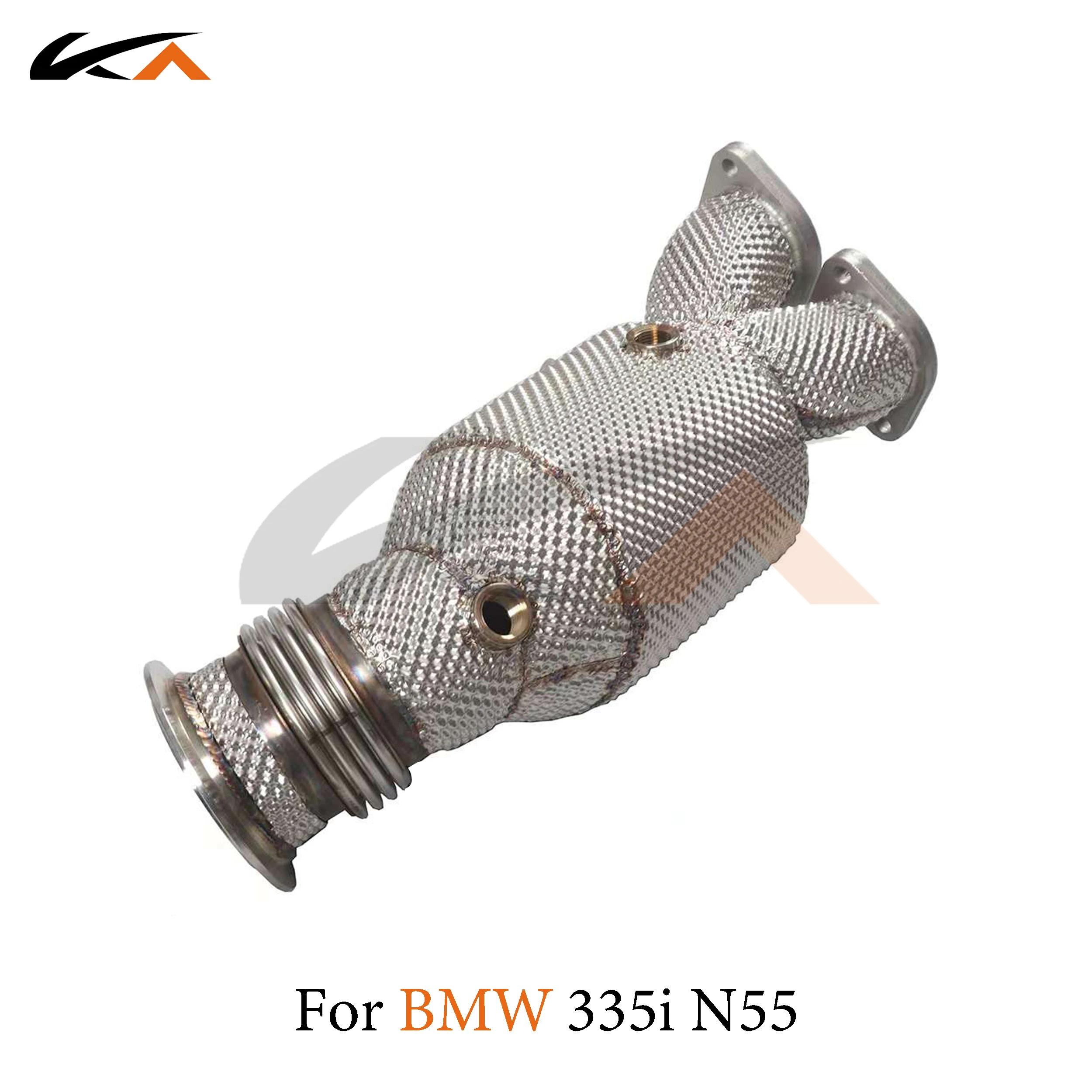 KA 튜닝 다운파이프 배기 스테인리스 스틸 헤더, BMW 335i e92 n55 3.0t 성능 자동차 부품, 열 차폐 촉매 작용