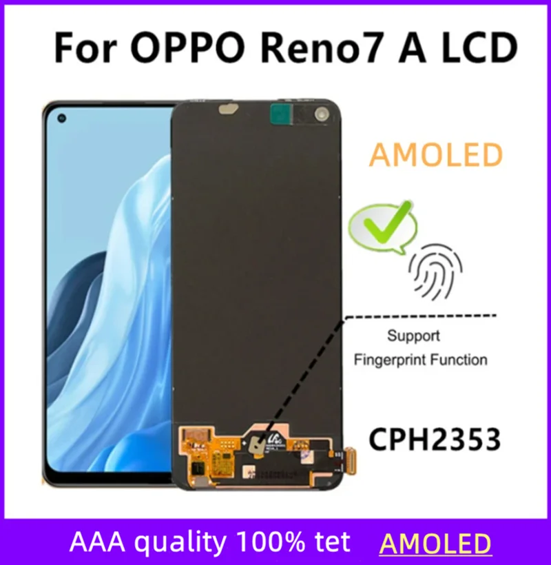 Oppo,reno7,cph2353,opg04,a201op用の6.4インチ交換用タッチスクリーン