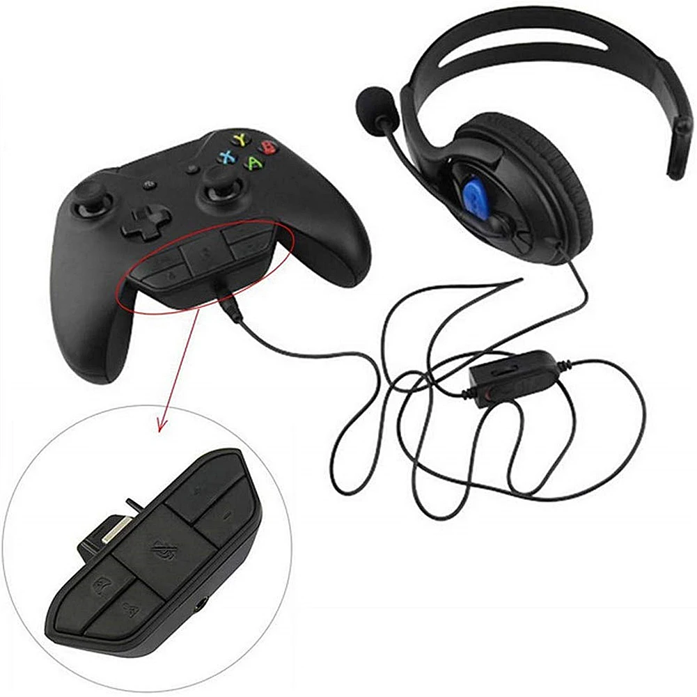 Xbox ONE 스테레오 헤드셋 어댑터, 오디오 마이크 헤드폰 변환기, 오디오 밸런스 컨트롤러 조정, Xbox ONE 용 오디오 잭, 3.5mm