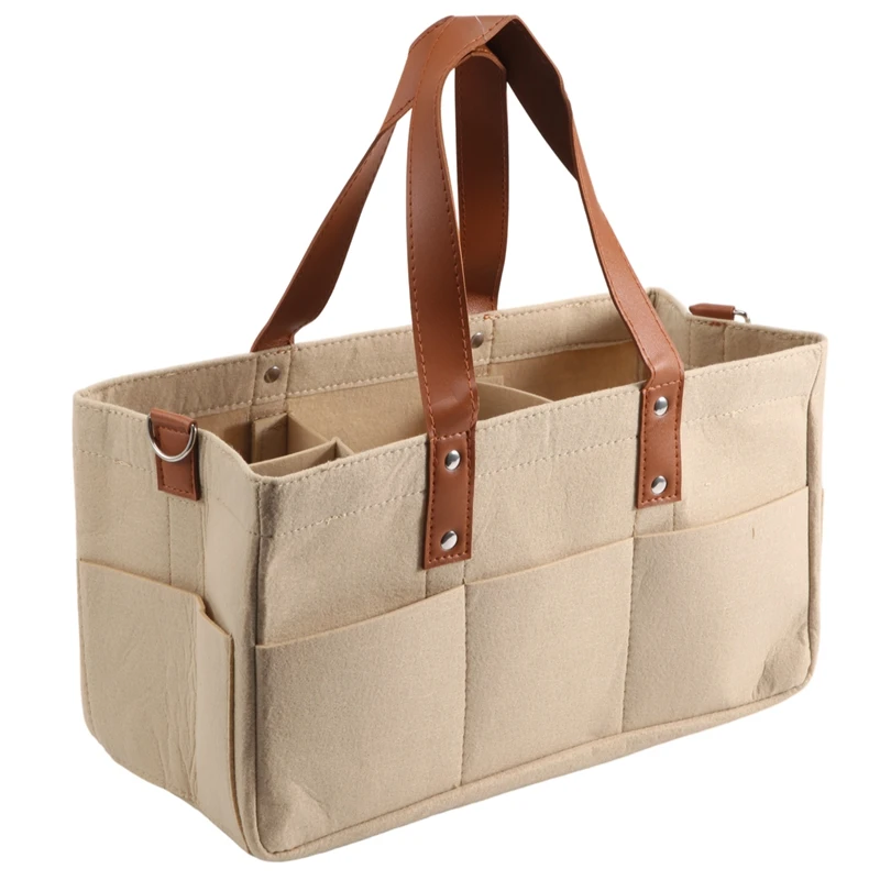 

Детский войлочный органайзер для хранения, корзина для детских подгузников, сумка с ручкой для смены подгузников