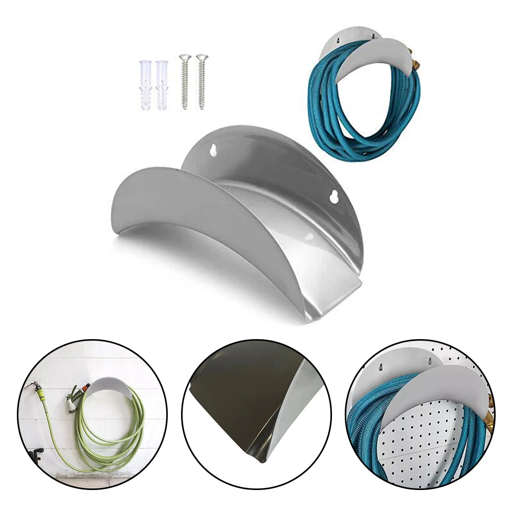 Yard Or Garage Design Hanger Monitor Outdoor Elements Fitment Metal Number Of Pieces Pack Sliver Water Hose Holder 6