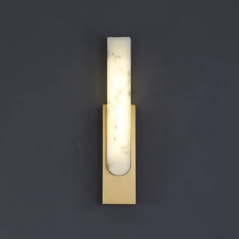 Modern Minimalist Home Decor Wall Lamp for Living Room Bedroom Bedside Hallway Aisle Luxury Imitation Marble LED Lights Fixtures 4