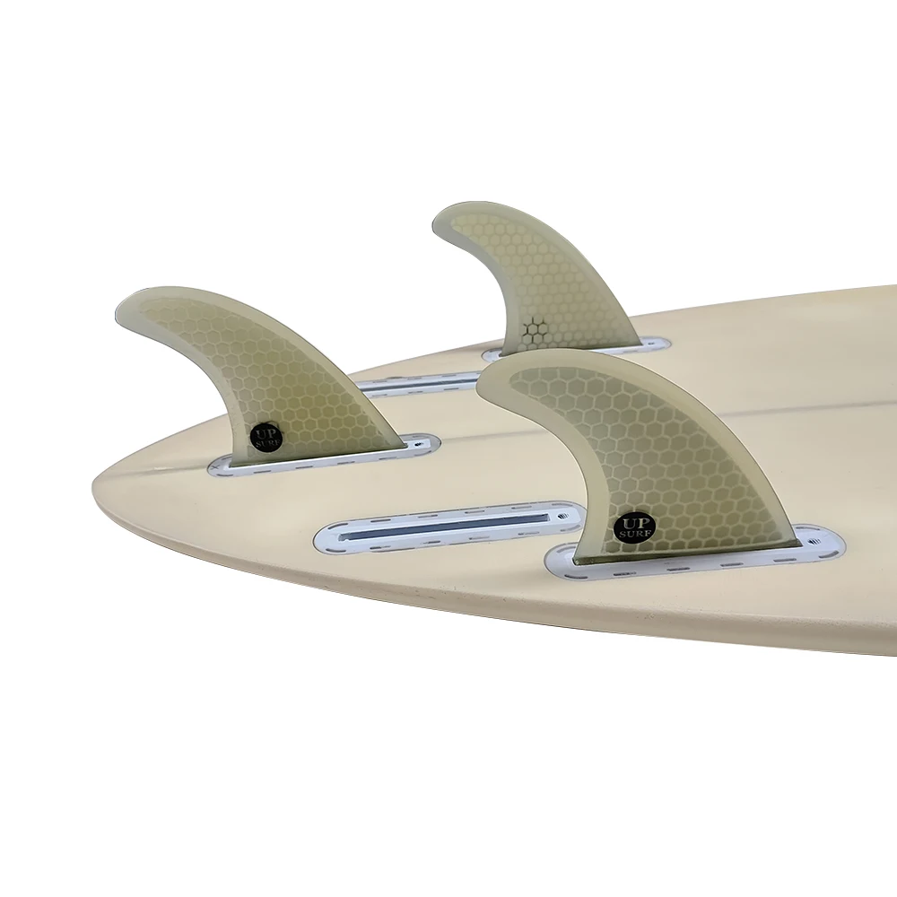 thumbnail image 2 of UPSURF Surfboard Tri Fin Set - M Size Fiberglass Honeycomb G5 Thruster Fins Compatible With Future Fins System 2 of 9