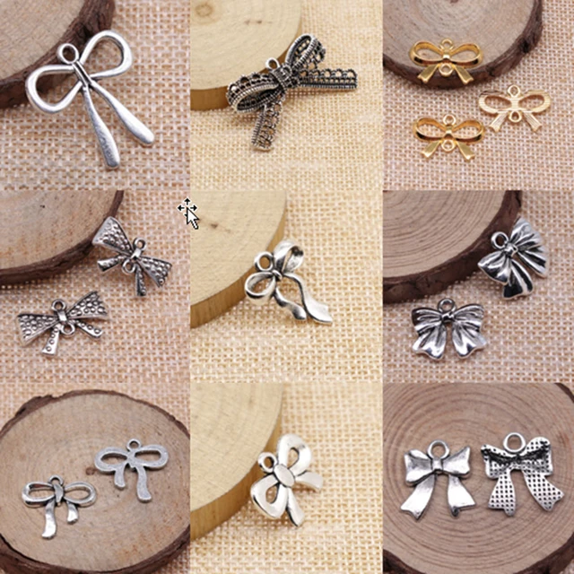 Bow Tie Connector Charms For Jewelry Making DIY Pendants For Gift Bulk