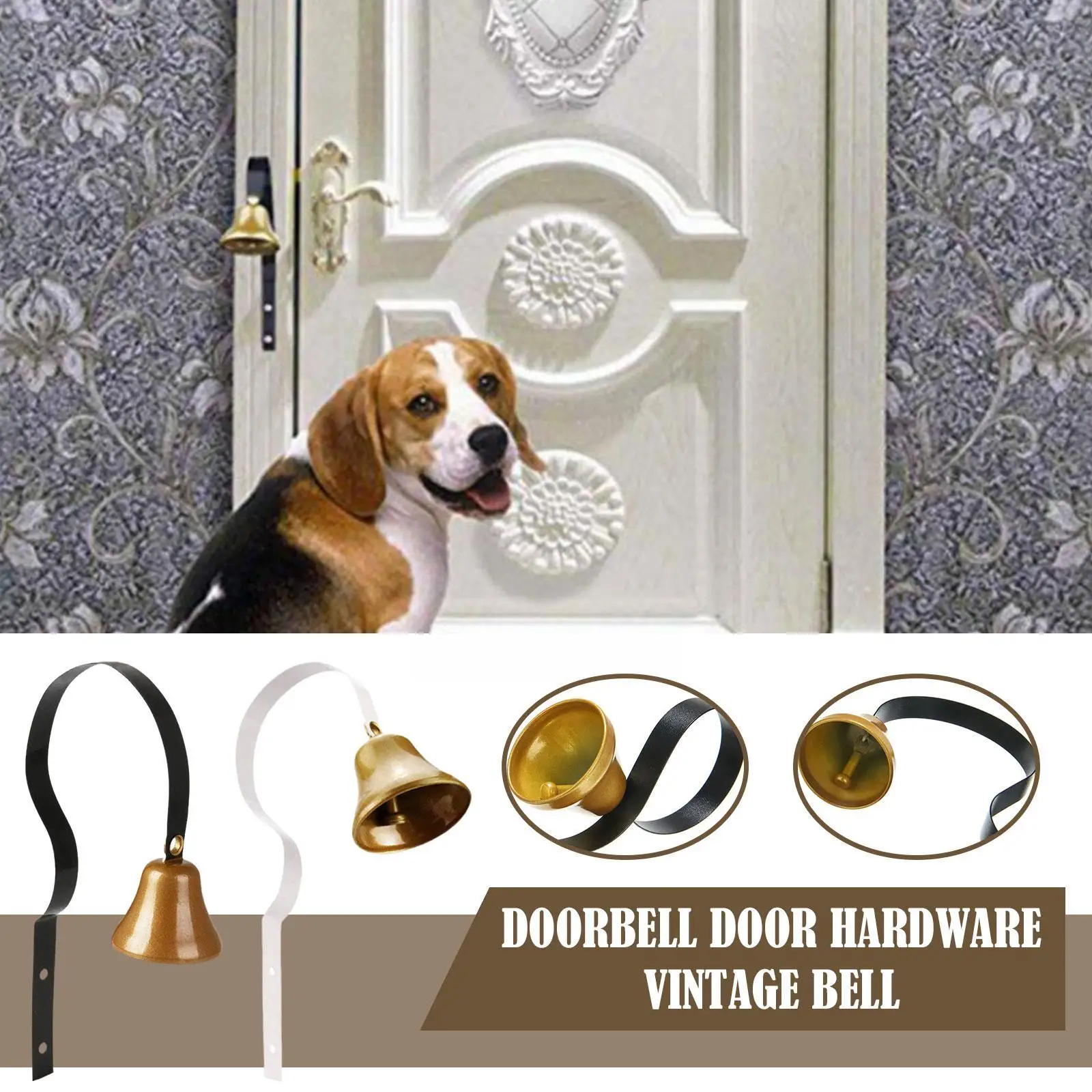 1 PC Doorbell Door Hardware Vintage Bell Traditional Bell Shop Mounted Retro Door Vintage Doorbell Wall Metal Home N0I3 wireless doorbell