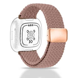 Adjustable Magnetic Woven Stretch Sport Band - Fitbit Versa 3 (Flesh pink)