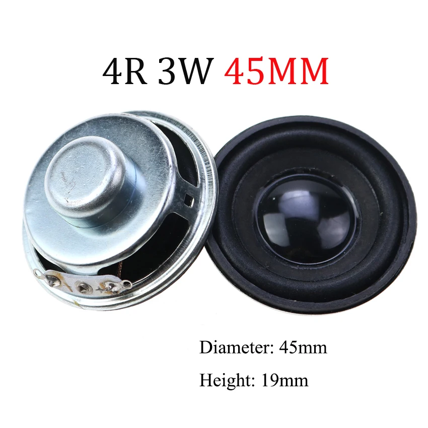 2pcs 1.77 inch 45mm 8Ohm 5W Full Range Speaker Audio Loudspeaker Horn Trumpet