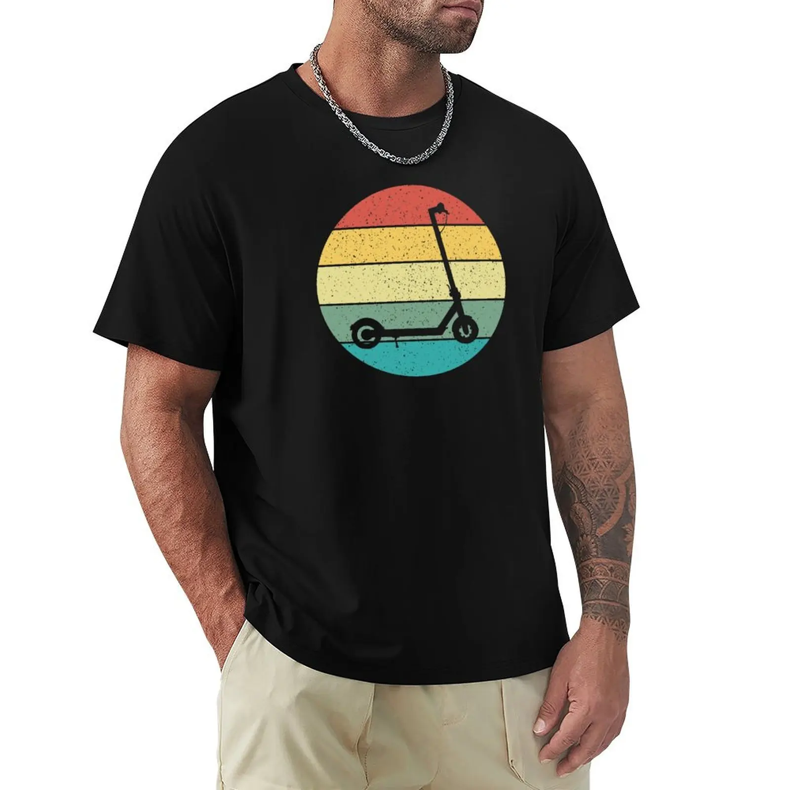 

E-Scooter Electric Scooter Retro Vintage T-shirt heavyweights oversized t shirts for men pack