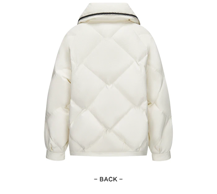 Down Jacket Women Diamond Texture Fragrance Sweet Winter New Raglan Sleeve Lapel Jacket